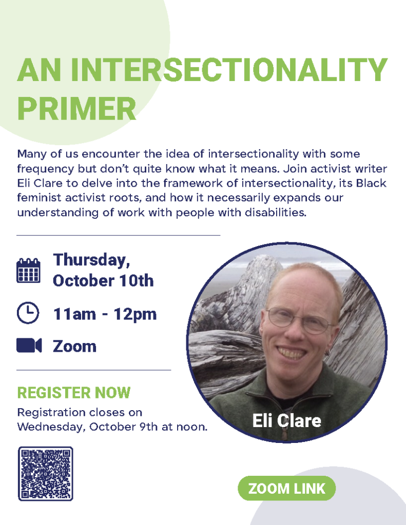 Intersectionality with Eli Clare (Registration Required) - CPNRI